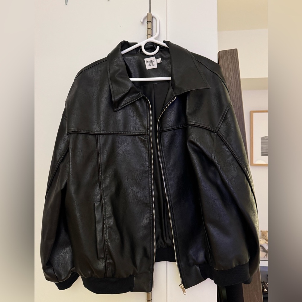 Princess Polly Black Leather Jacket